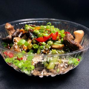 Теплый боул с лапшой соба и грибами шиитаке ( 290 грамм )